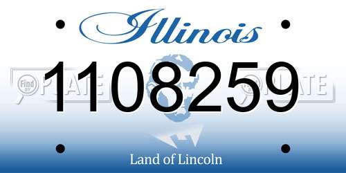 1108259 Illinois License Plate
