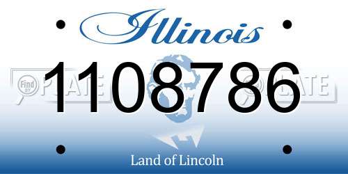 1108786 Illinois License Plate