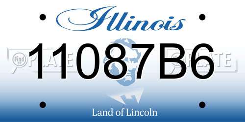 11087B6 Illinois License Plate
