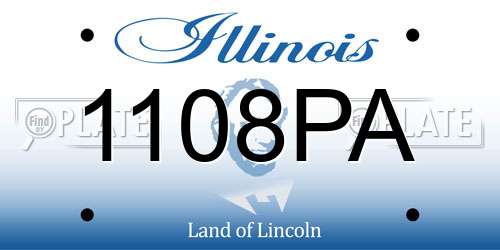 1108PA Illinois License Plate