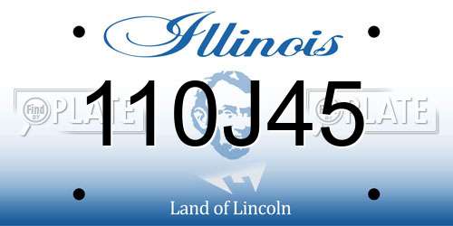 110J45 Illinois License Plate