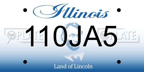 110JA5 Illinois License Plate