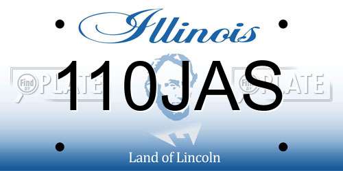 110JAS Illinois License Plate