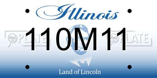 110M11 Illinois License Plate