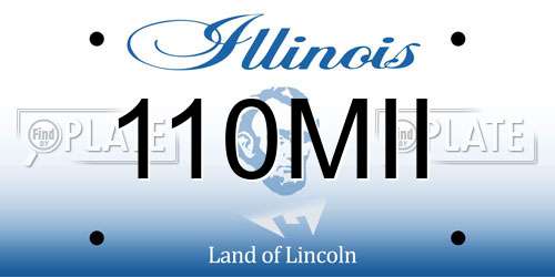 110MII Illinois License Plate