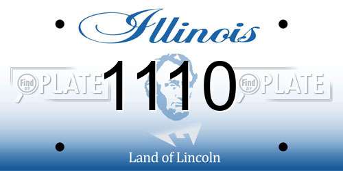 1110 Illinois License Plate
