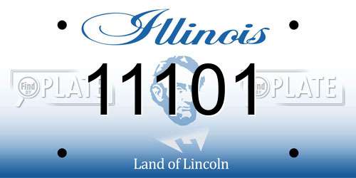 11101 Illinois License Plate