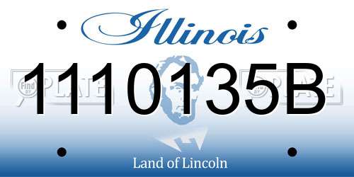 1110135B Illinois License Plate