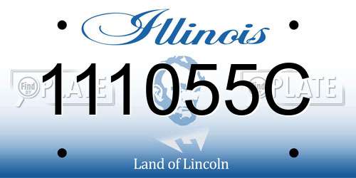 111055C Illinois License Plate