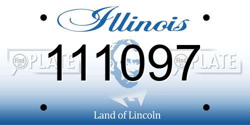 111097 Illinois License Plate