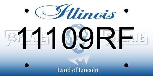 11109RF Illinois License Plate