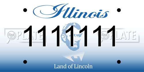 1111111 Illinois License Plate
