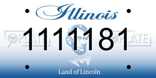 1111181 Illinois License Plate
