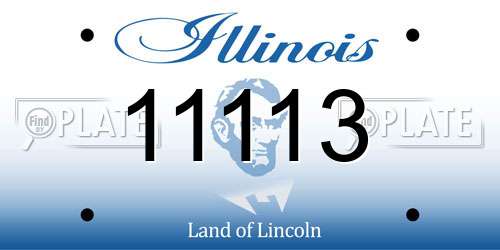 11113 Illinois License Plate