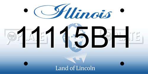11115BH Illinois License Plate