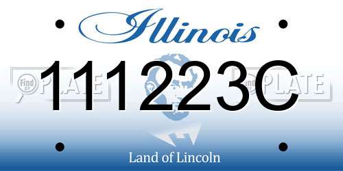 111223C Illinois License Plate