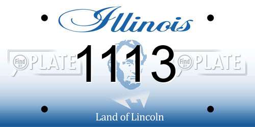 1113 Illinois License Plate