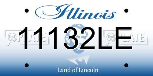 11132LE Illinois License Plate