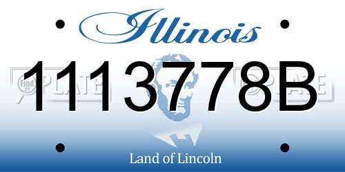 1113778B Illinois License Plate