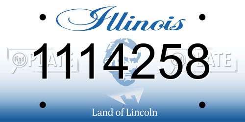 1114258 Illinois License Plate