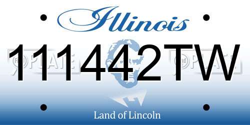 111442TW Illinois License Plate