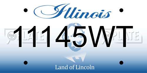 11145WT Illinois License Plate