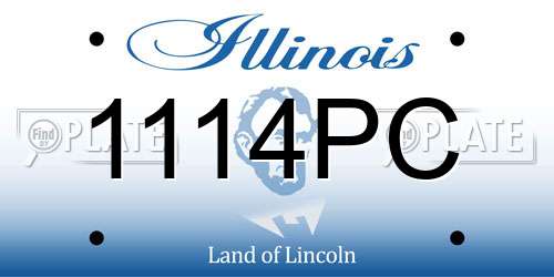 1114PC Illinois License Plate