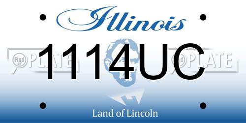 1114UC Illinois License Plate
