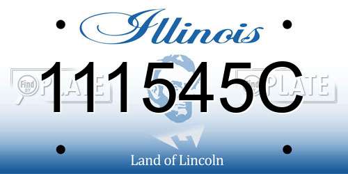 111545C Illinois License Plate