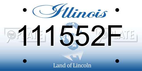 111552F Illinois License Plate
