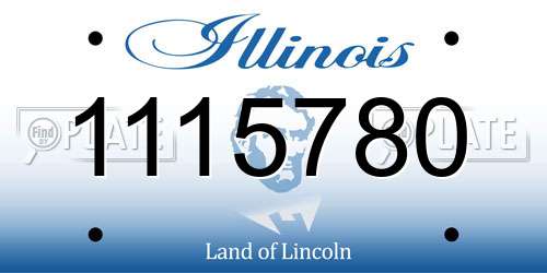 1115780 Illinois License Plate