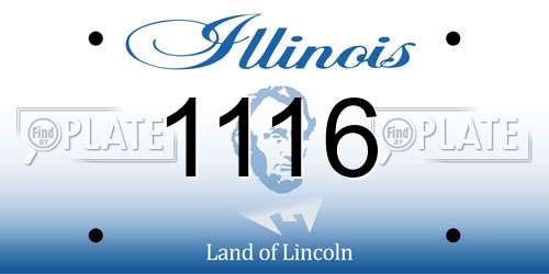 1116 Illinois License Plate