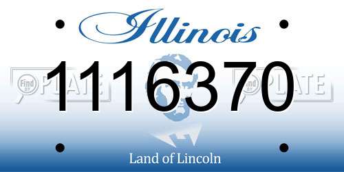 1116370 Illinois License Plate