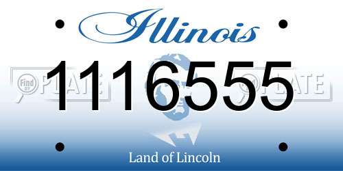 1116555 Illinois License Plate