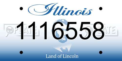 1116558 Illinois License Plate