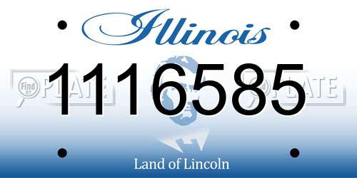 1116585 Illinois License Plate