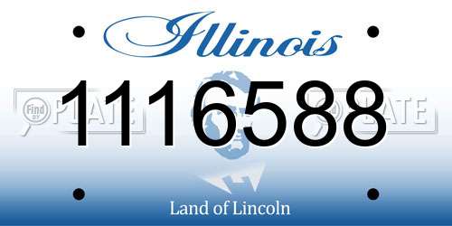 1116588 Illinois License Plate