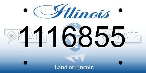 1116855 Illinois License Plate