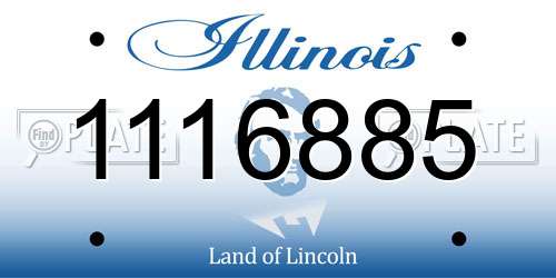 1116885 Illinois License Plate