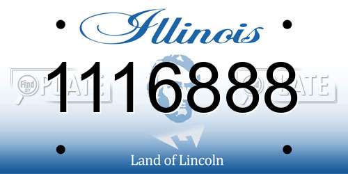 1116888 Illinois License Plate
