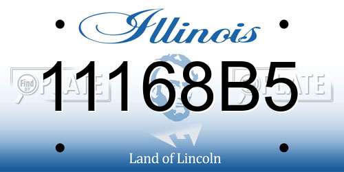 11168B5 Illinois License Plate