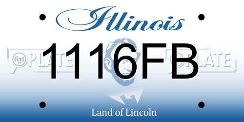 1116FB Illinois License Plate