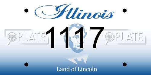 1117 Illinois License Plate
