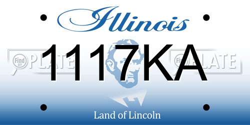 1117KA Illinois License Plate