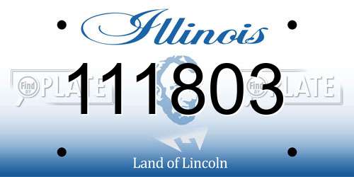 111803 Illinois License Plate