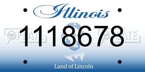 1118678 Illinois License Plate