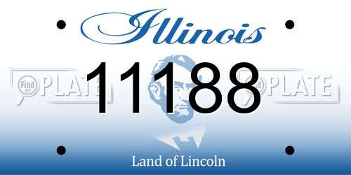 11188 Illinois License Plate