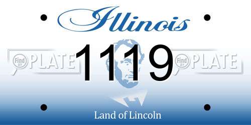 1119 Illinois License Plate