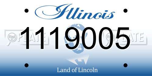 1119005 Illinois License Plate