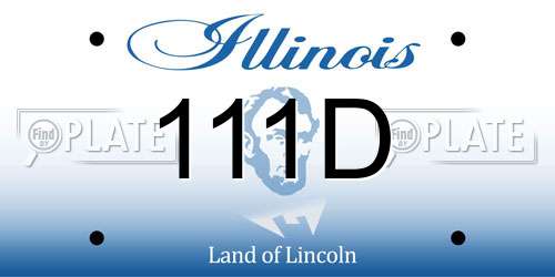111D Illinois License Plate